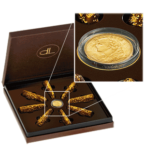 vreneli goldm&uuml;nze in Schokoladen Geschenk-box