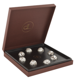 Chocolate with edible silver