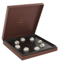 Chocolate with edible silver
