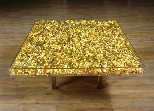 Gold table by Yves Klein Gold table by Yves Klein