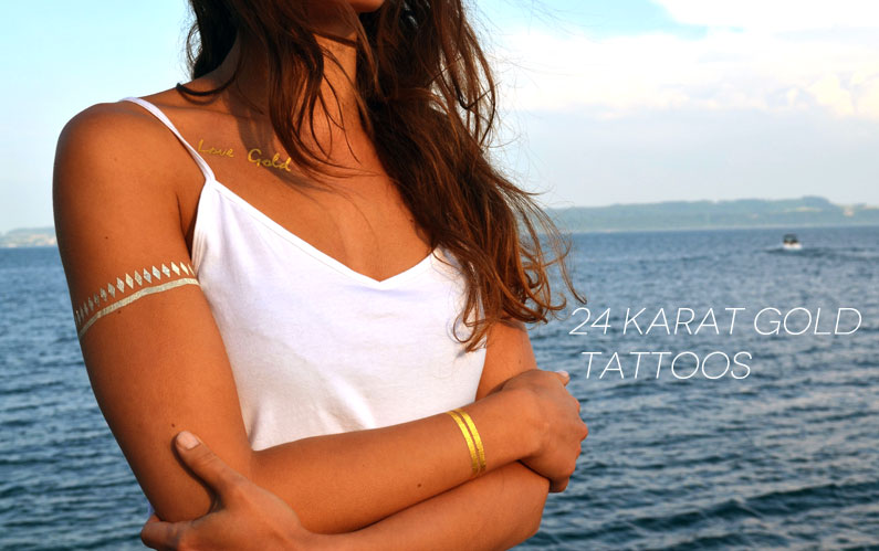 Beauty and fashion products with gold