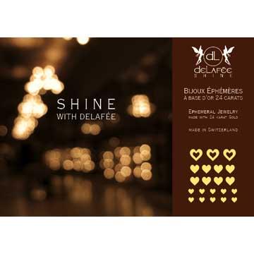 Temporary tattoos made with 24 karat gold - Hearts