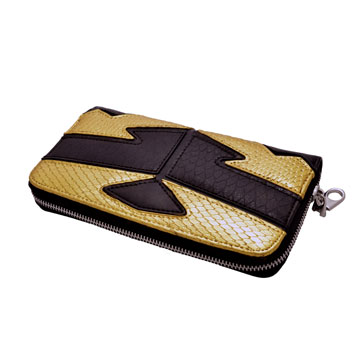 Gilded imitation leather purse art deco style
