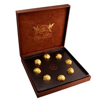 Chocolats recouverts de feuilles d'or - 25 feuilles d'or comestible -  Delafee