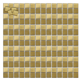 Gold Mosaic flat, 200 pieces