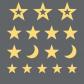 Temporary tattoos made with 24 karat gold - Stars
