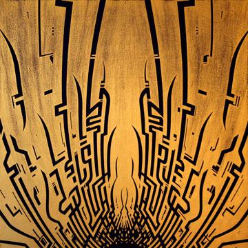 gold. gold leaf. art. delafée. painting. painter. artist partner. Grégory Schulé