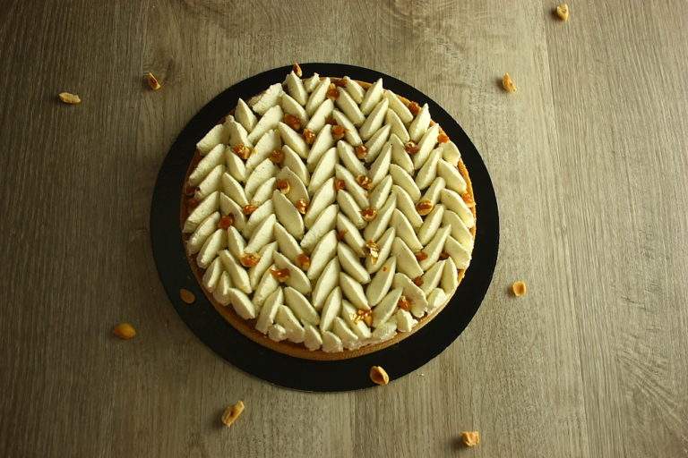 Une pâtisserie contenant de l'or alimentaire