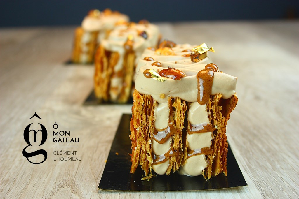 pastry with 24 carat gold leaf