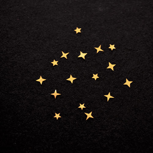 24k gold stars paillons