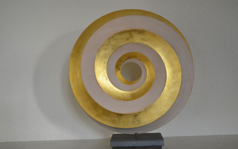 gold on wood sculpture