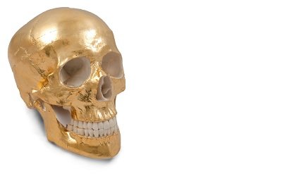 DeLafée gold skull